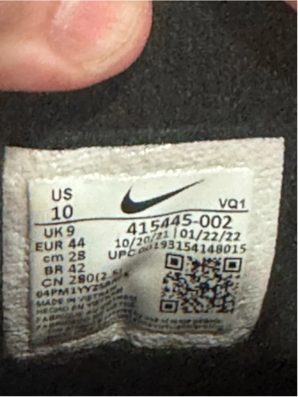 Nike Air Monarch Sneakers Black and White